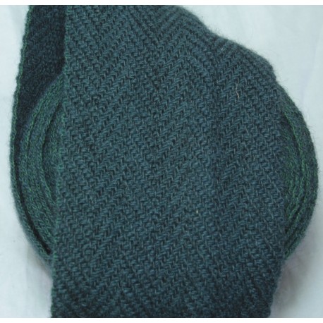 Bandes molletières en laine chevrons 640cm - Turquoise foncé