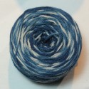 Laine Fado 3 brins - Indigo moyen en fermentation tie and dye