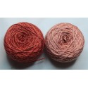 8/2 schappe silk end of stock - Madder red