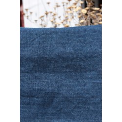 Vintage linen tea towel dyed with indigo 62 x 102cm
