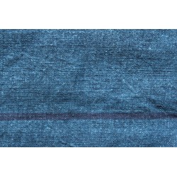 Thick vintage linen or hemp tea towel dyed with indigo 62 x 103cm