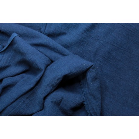 Indian kala cotton fabric, dyed darker blue with indigo 120 x 185cm 