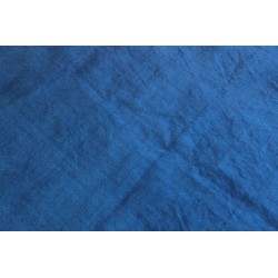 very hold handwoven linen, dyed with indigo 65 x 193cm