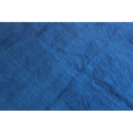 Vintage linen tea towel dyed with indigo 62 x 102cm
