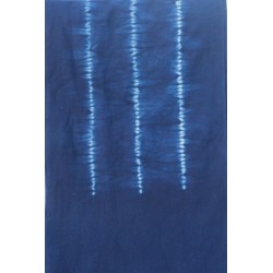Japanese cotton scarf, indigo dyed, sewn shibori style