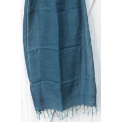 Linen scarf - Light indigo blue