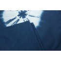 Recycled cotton scarf - Indigo blue with tie and dye