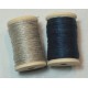 Linen - indigo dyed and natural on bobbins 50m