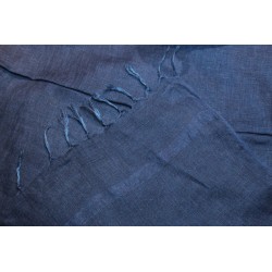 Linen scarf - Dark indigo blue