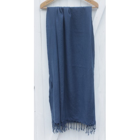Merino wool scarf - Indigo blue