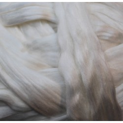 Mulberry silk roving - white 50g