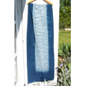 Etole en coton recyclé - Bleu indigo shibori