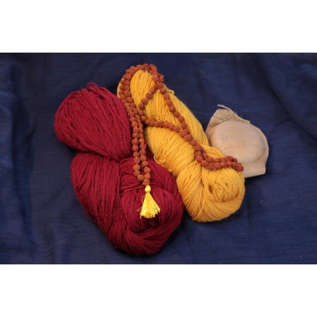 "Mala" set,  merino with colors of Asia