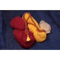 "Mala" set,  merino with colors of Asia