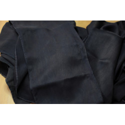 Crepe satin silk ribbon - Madder and indigo