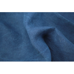 Hemp fabric 140x152cm, indigo dyed