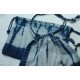 Recycled cotton pouches, indigo dye - Small size