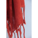 Merino wool scarf - Madder red
