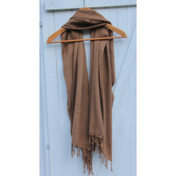 Merino wool scarf - Walnut brown