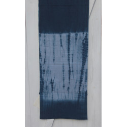 Echarpe coton japonais - Tie-dye fantaisie indigo