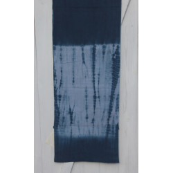 Japanese cotton scarf - Indigo dyed crazy tie and dye