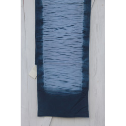 Echarpe coton japonais - Indigo arashi shibori