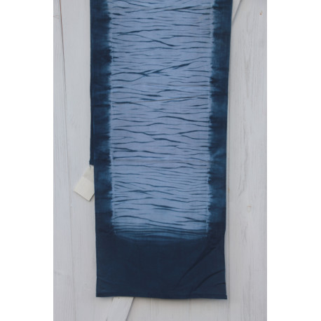 Japanese cotton scarf - Indigo arashi shibori