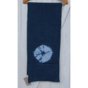 Echarpe coton japonais - Tie-dye "cercles" indigo