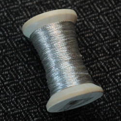 Japanese spun silver on wooden bobbin - 0.27mm 50m
