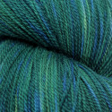 2-ply BB Nat merino - Dark green and blue tie dye
