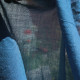 Palla en mousseline de laine  -  Indigo 145 x 440cm