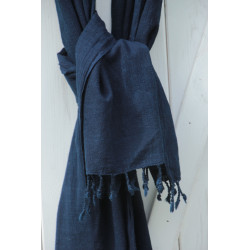 Echarpe en coton Kala - Bleu indigo foncé