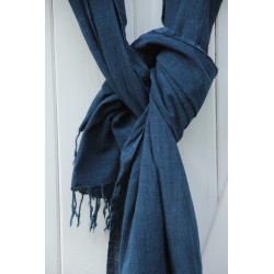 Kala cotton scarf - Medium indigo blue