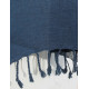 Kala cotton scarf - Medium indigo blue