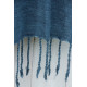 Wild silk scarf - Indigo blue