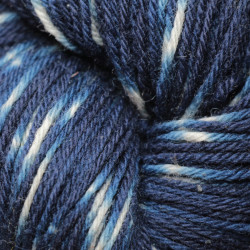 Laine 12/4 - Bleu indigo en fermentation tie and dye 
