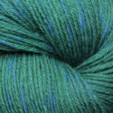 12/4 wool - Green and blue tie and dye