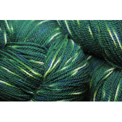 2-ply BB Nat merino - Green, white and blue tie dye