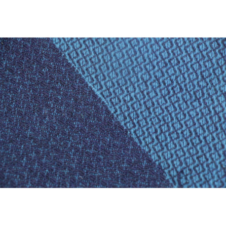 Sergé "rosette" bicolore - Indigo violet/bleu 152x152cm