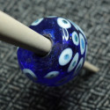 Handspindle - Blue glass with small eyes
