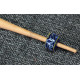 Handspindle N°FFP4 - Blue and yellowl glass, small