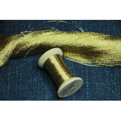 Japanese spun golden aluminium on wooden bobbin - 0.24mm 100m