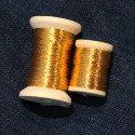 Japanese spun gold on wooden bobbin - 0.3mm