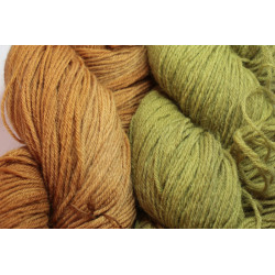 Laine 12/4 - Lot fin de stock marron et kaki 2x100g