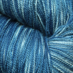 Mérinos et soie 24/2 - Indigo en fermentation tie and dye 