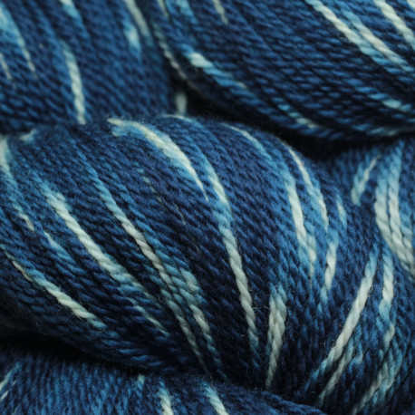 Organic 7/2 merino - Indigo tie dye