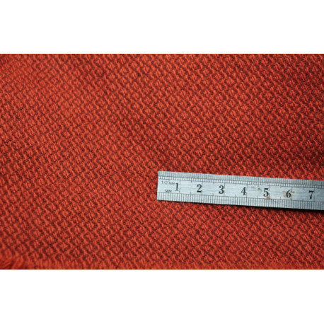Bird's eys bicolored twill - Madder red 152x170cm