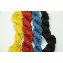 Laine 20/2 - lot 25m x 4 - Jaune rouge bleu et noir