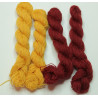 Laine 20/2 - lot 25m x 4 - orange et bordeaux