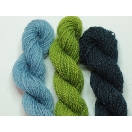 20/2 wool - 25m x 3 - Blue and green mix